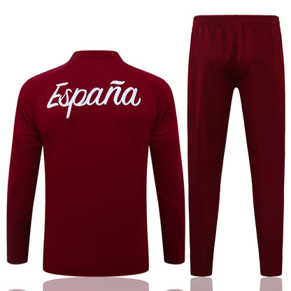 2026 Spain Jujube Half Zip Training Suit Adults Or Children