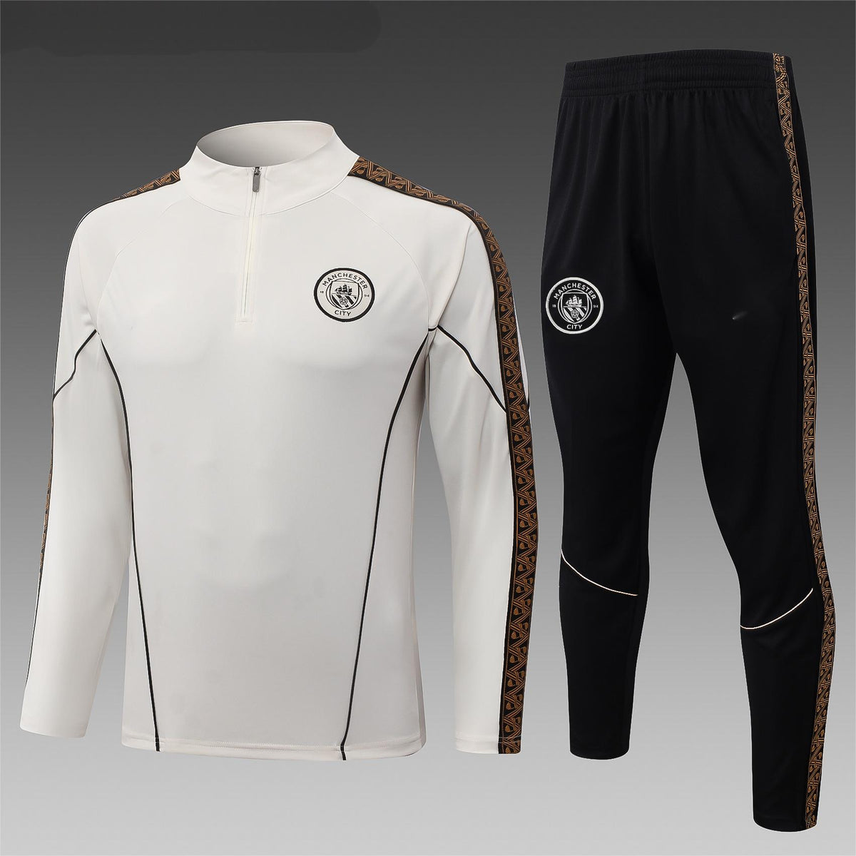 2026-27 Manchester City Beige Half Zip Training Suit Adults Or Children