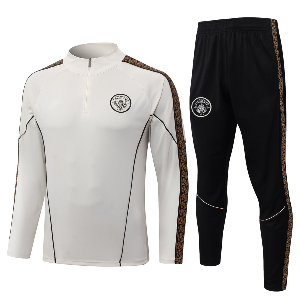 2026-27 Manchester City Beige Half Zip Training Suit Adults Or Children