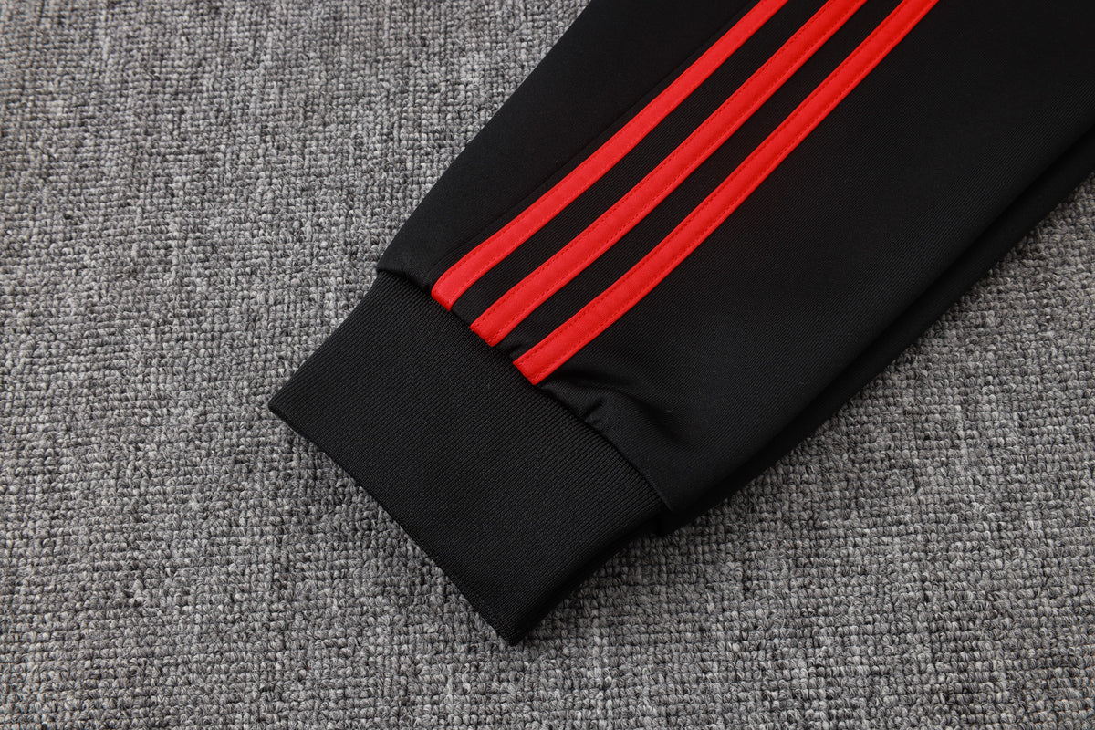 2026-27 Manchester United Black Red Sides Full Zip Training Suit Adults Or Children