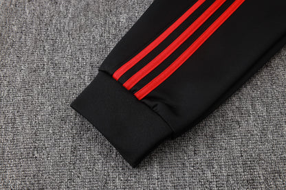 2026-27 Manchester United Black Red Sides Full Zip Training Suit Adults Or Children