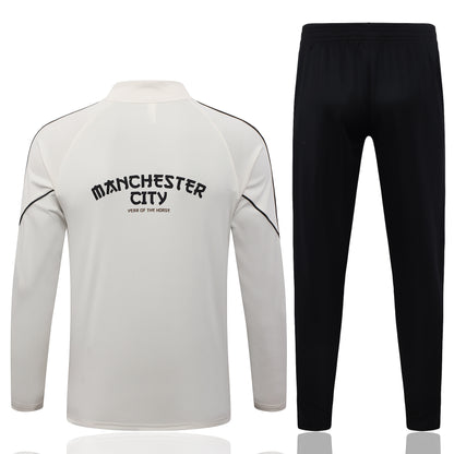2026-27 Manchester City Beige Half Zip Training Suit Adults Or Children
