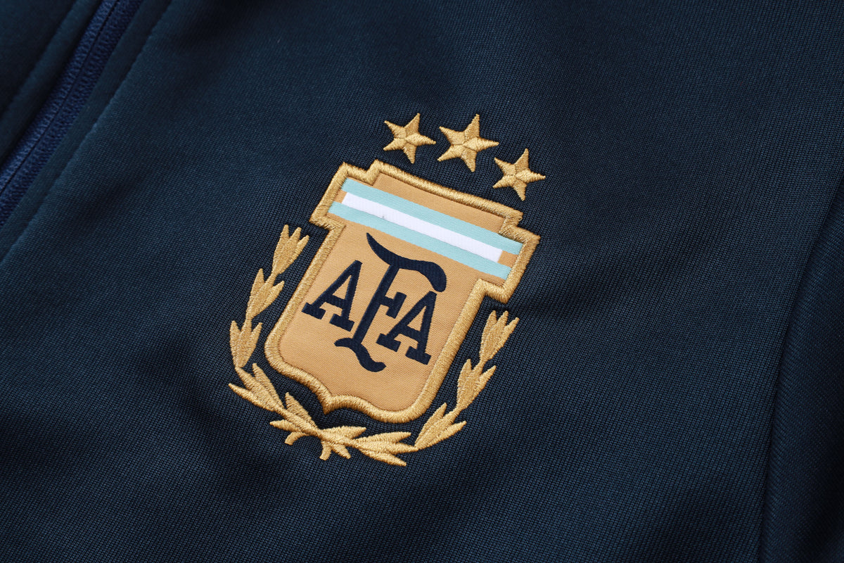 2026 Argentina Royal Blue White Sides Full Zip Training Suit Adults Or Children