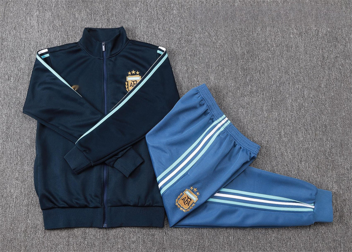 2026 Argentina Royal Blue White Sides Full Zip Training Suit Adults Or Children