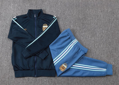 2026 Argentina Royal Blue White Sides Full Zip Training Suit Adults Or Children