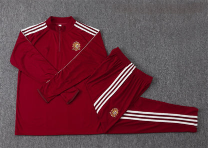 2026 Spain Jujube Half Zip Training Suit Adults Or Children