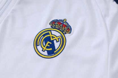 2026-27 Real Madrid White Yellow Ribbon Half Zip Training Suit Adults Or Children