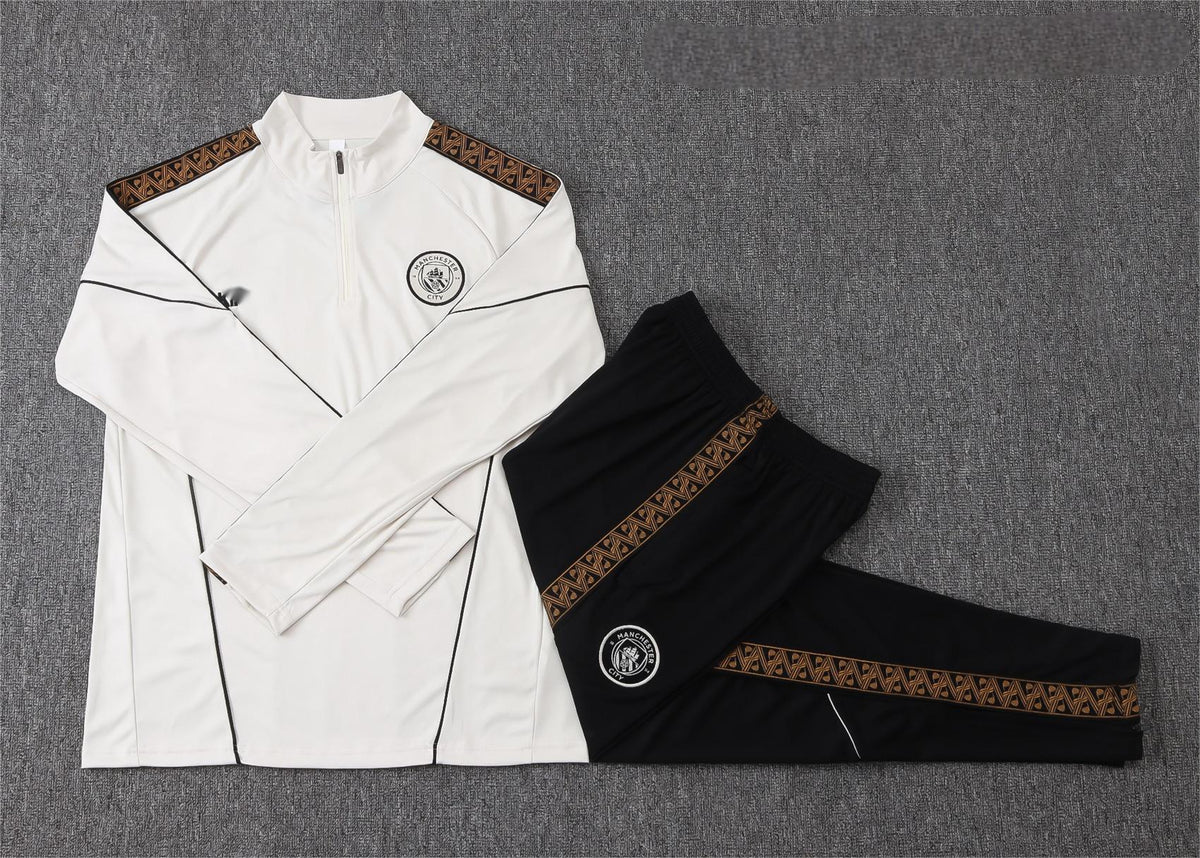 2026-27 Manchester City Beige Half Zip Training Suit Adults Or Children