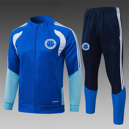 2026-27 Cruzeiro Color Blue Full Zip Training Suit Adults Or Children