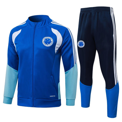 2026-27 Cruzeiro Color Blue Full Zip Training Suit Adults Or Children
