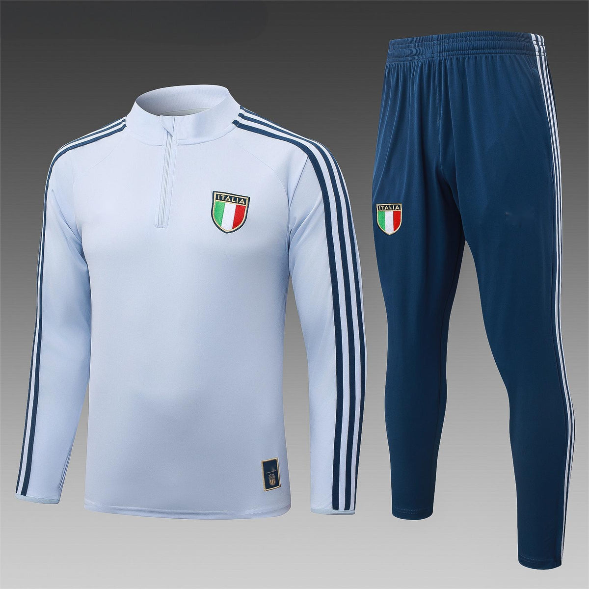 2026 Italy Blue Half Zip Training Suit Adults Or Children