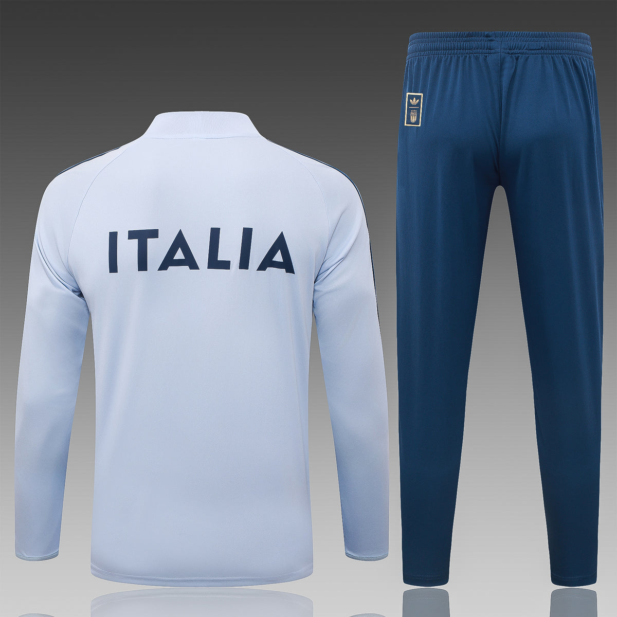 2026 Italy Blue Half Zip Training Suit Adults Or Children