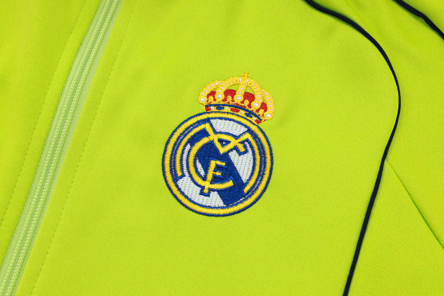 2025-26 Real Madrid Chándal de entrenamiento verde hierba con cremallera larga Tallas S-2XL