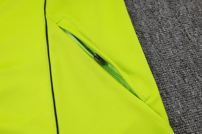 2025-26 Real Madrid Chándal de entrenamiento verde hierba con cremallera larga Tallas S-2XL