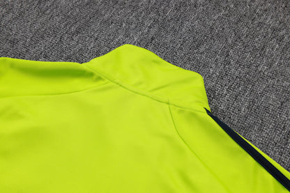 2025-26 Real Madrid Chándal de entrenamiento verde hierba con cremallera larga Tallas S-2XL