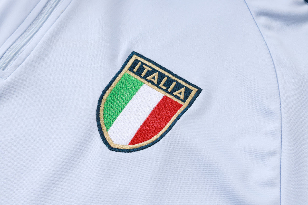 2026 Italy Blue Half Zip Training Suit Adults Or Children