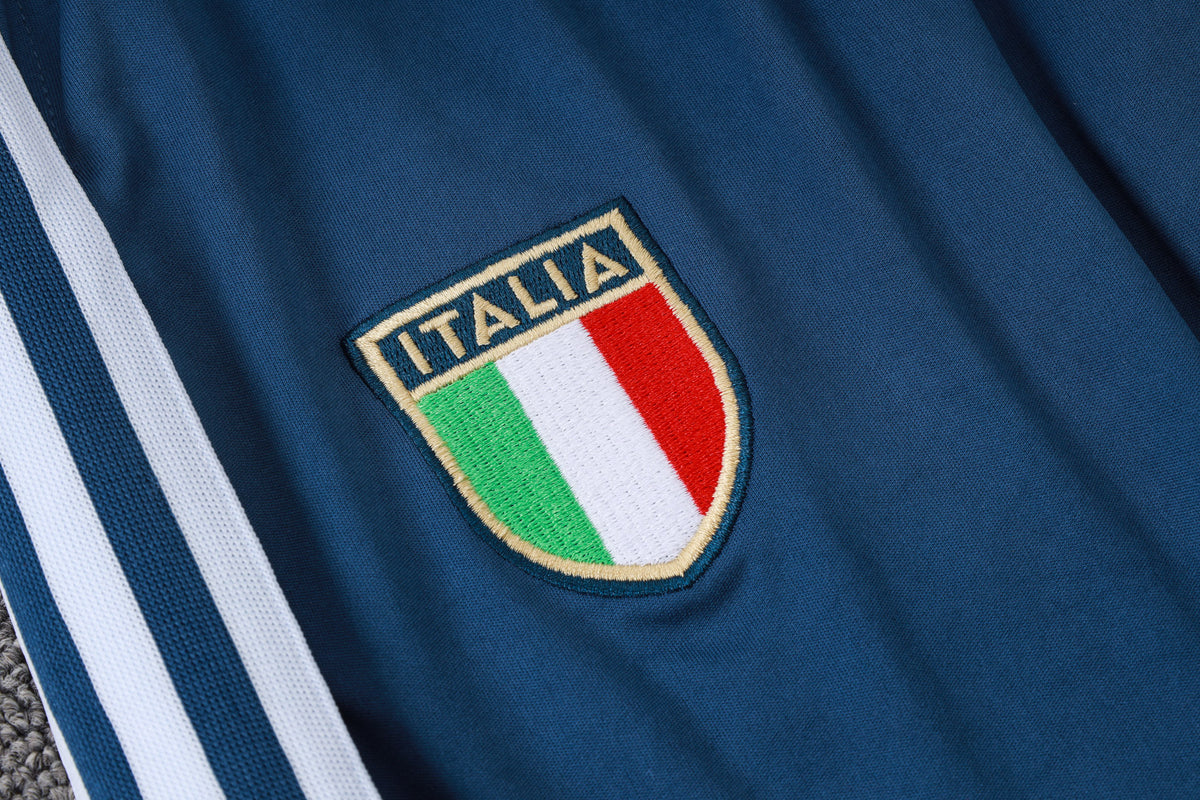 2026 Italy Blue Half Zip Training Suit Adults Or Children