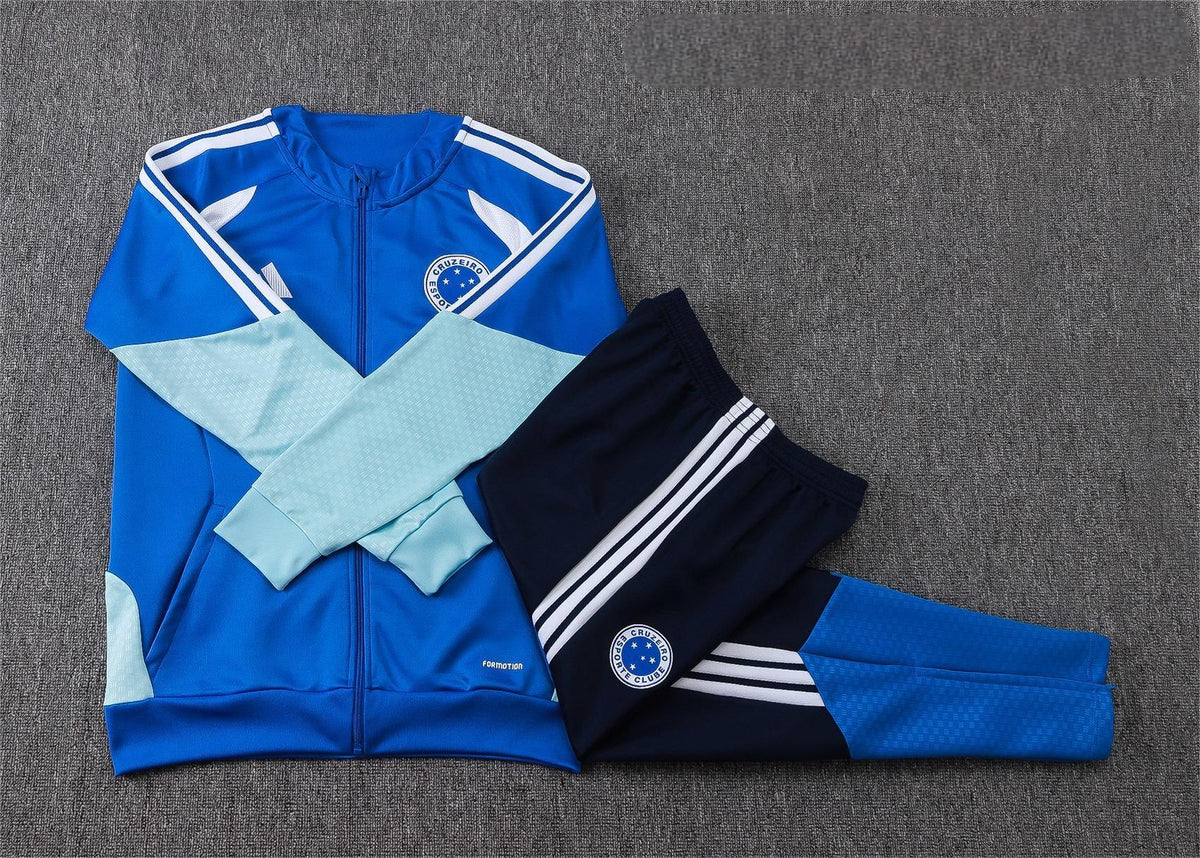 2026-27 Cruzeiro Color Blue Full Zip Training Suit Adults Or Children