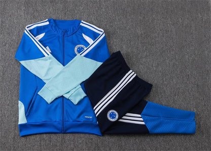 2026-27 Cruzeiro Color Blue Full Zip Training Suit Adults Or Children