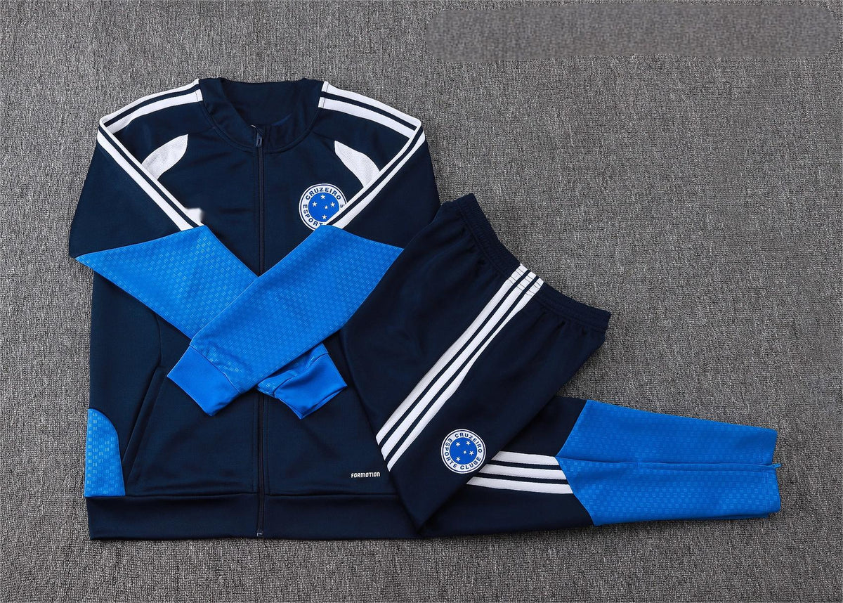 2026-27 Cruzeiro Sapphire Blue Full Zip Training Suit Adults Or Children