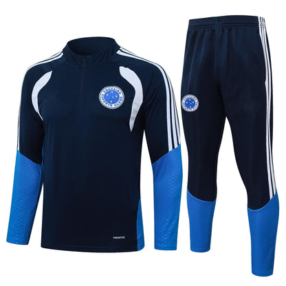 2026-27 Cruzeiro Sapphire Blue Half Zip Training Suit Adults Or Children