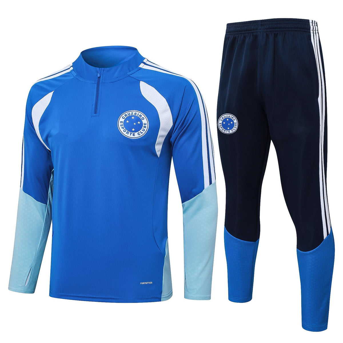 2026-27 Cruzeiro Bright Blue Half Zip Training Suit Adults Or Children