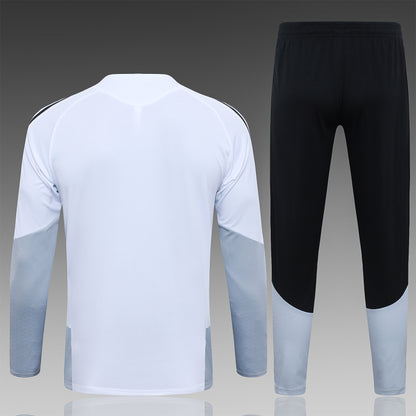 2026-27 Real Madrid White Half Zip Training Suit Adults Or Children