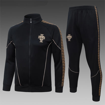 2026 Portugal Black Full Zip Training Suit Adults Or Children