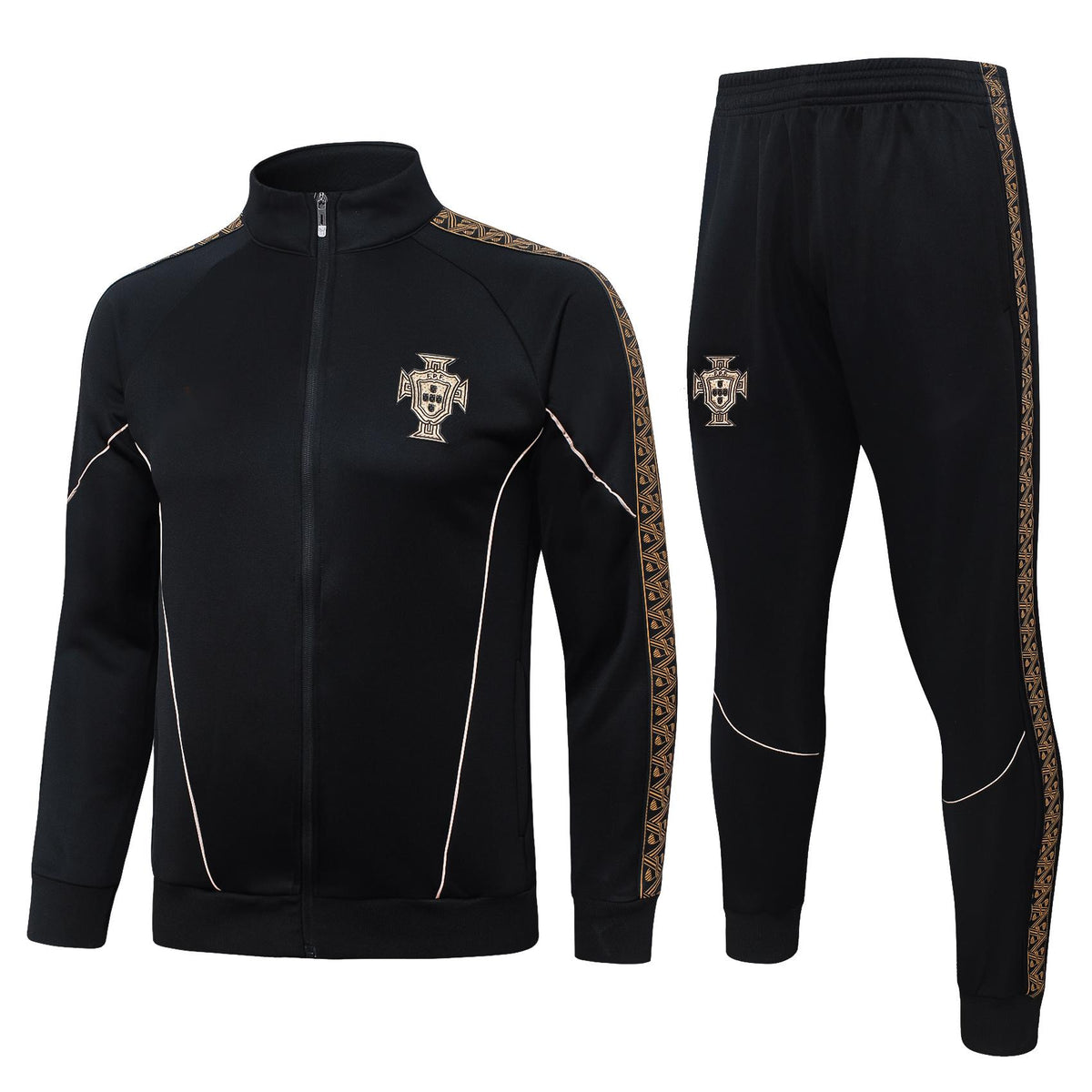 2026 Portugal Black Full Zip Training Suit Adults Or Children