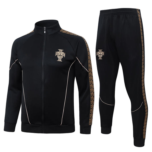2026 Portugal Black Full Zip Training Suit Adults Or Children