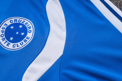 2026-27 Cruzeiro Bright Blue Half Zip Training Suit Adults Or Children