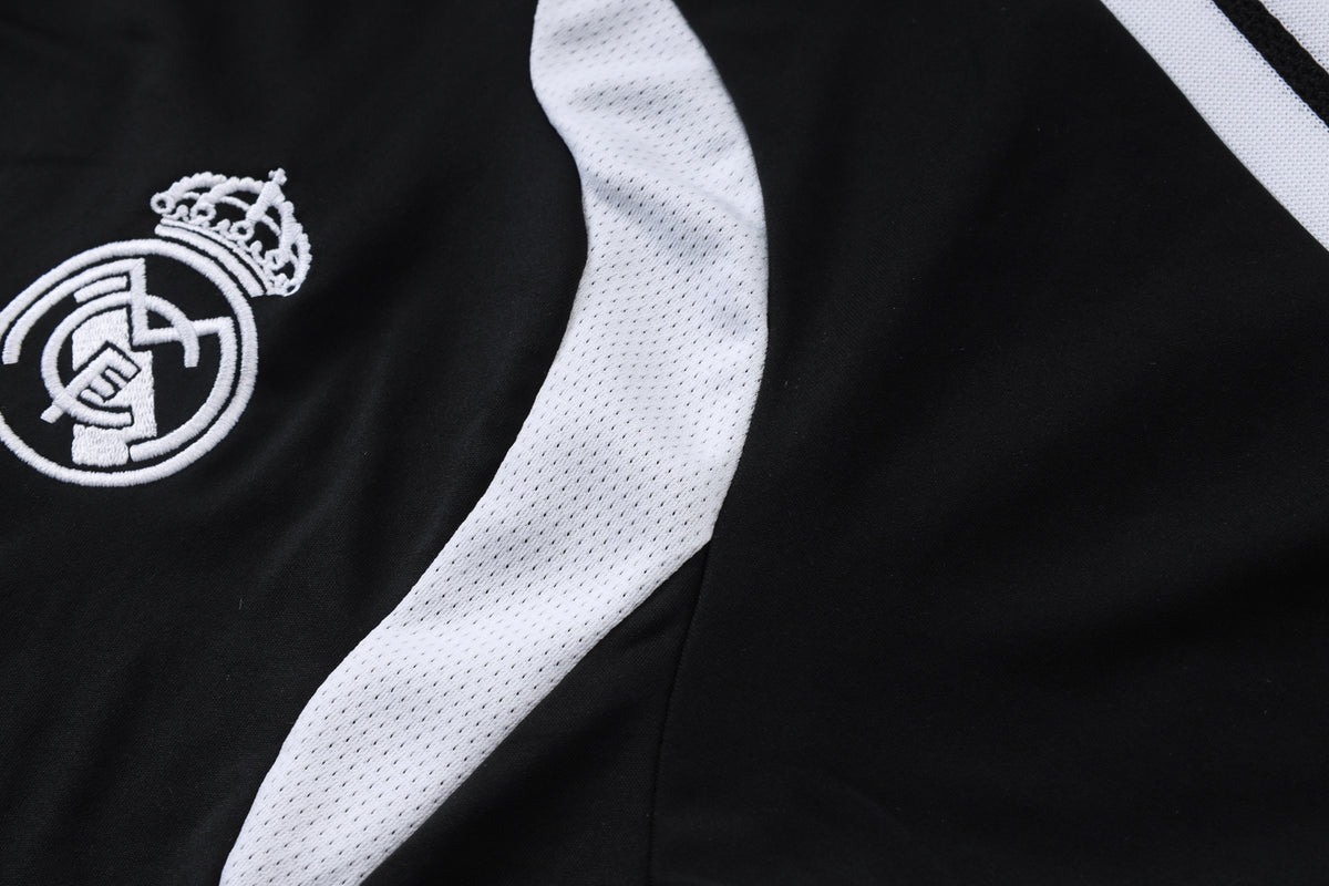 2026-27 Real Madrid Black Half Zip Training Suit Adults Or Children