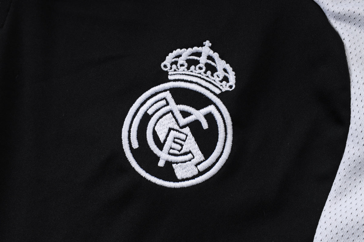 2026-27 Real Madrid Black Half Zip Training Suit Adults Or Children