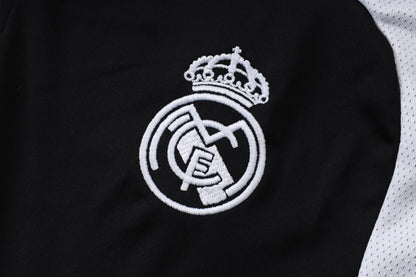 2026-27 Real Madrid Black Half Zip Training Suit Adults Or Children