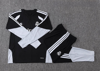 2026-27 Real Madrid Black Half Zip Training Suit Adults Or Children