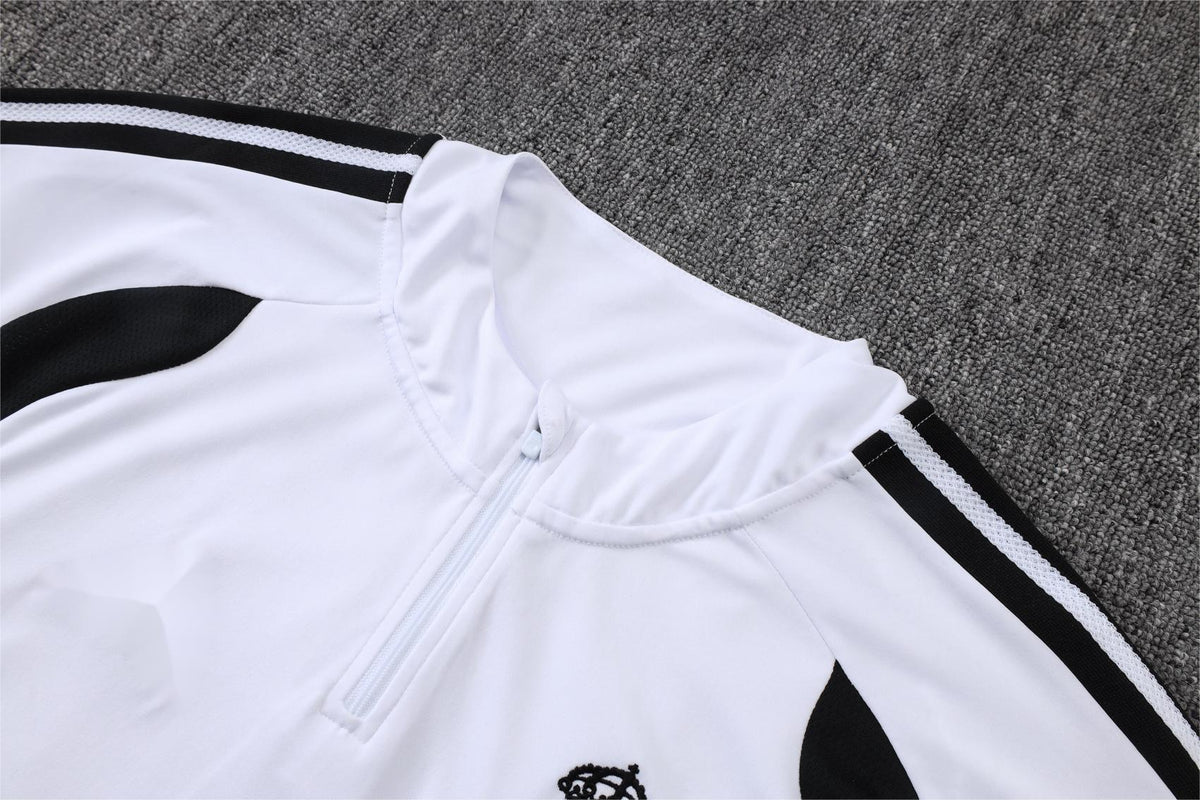 2026-27 Real Madrid White Half Zip Training Suit Adults Or Children