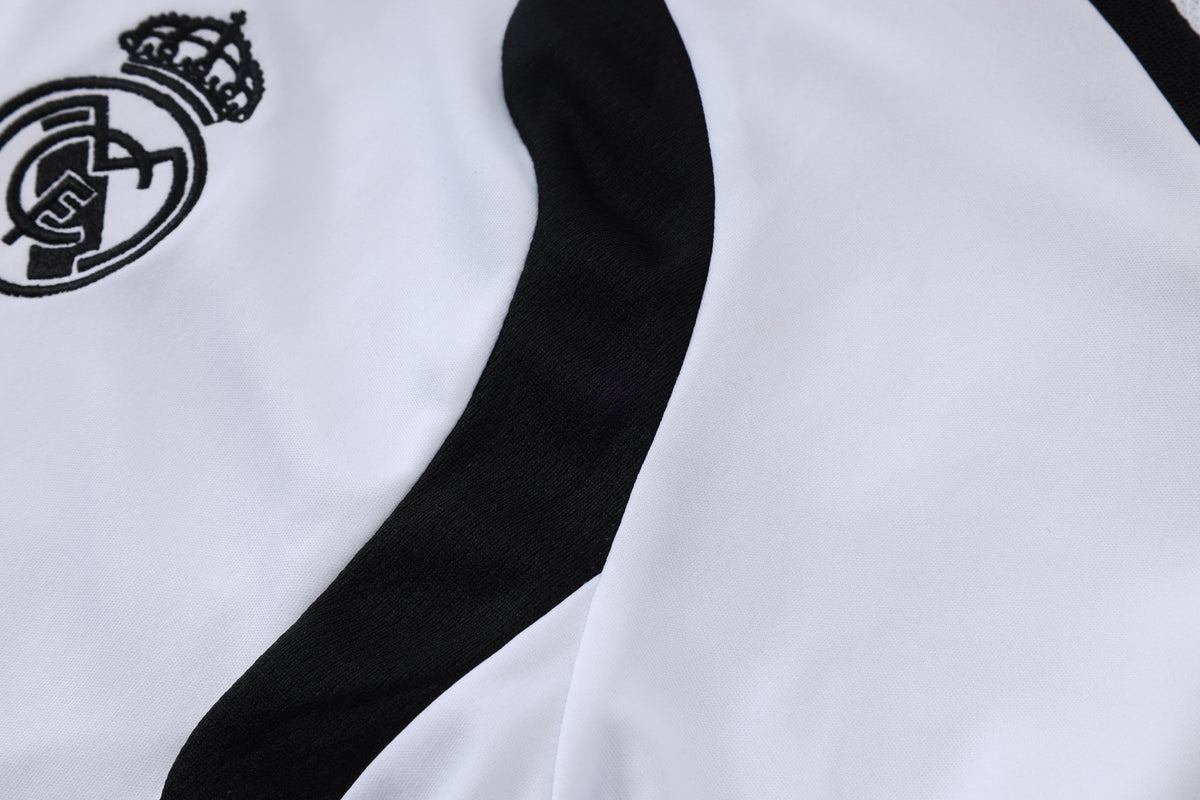 2026-27 Real Madrid White Half Zip Training Suit Adults Or Children