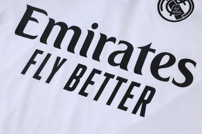 2026-27 Real Madrid White Half Zip Training Suit Adults Or Children