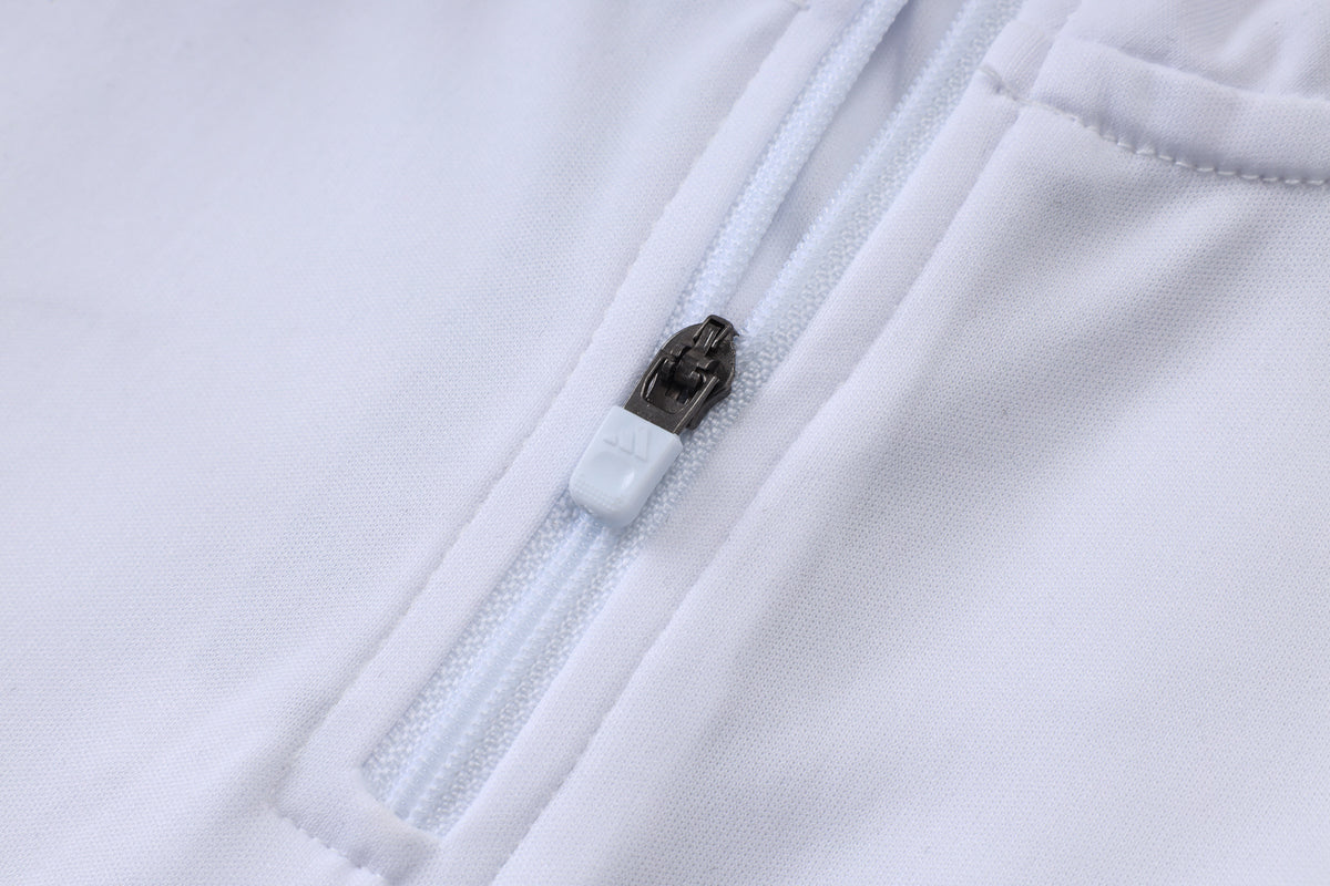 2026-27 Real Madrid White Half Zip Training Suit Adults Or Children