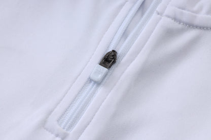 2026-27 Real Madrid White Half Zip Training Suit Adults Or Children