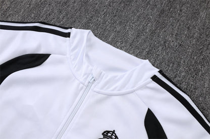 2026-27 Real Madrid White Black Full Zip Training Suit Adults Or Children