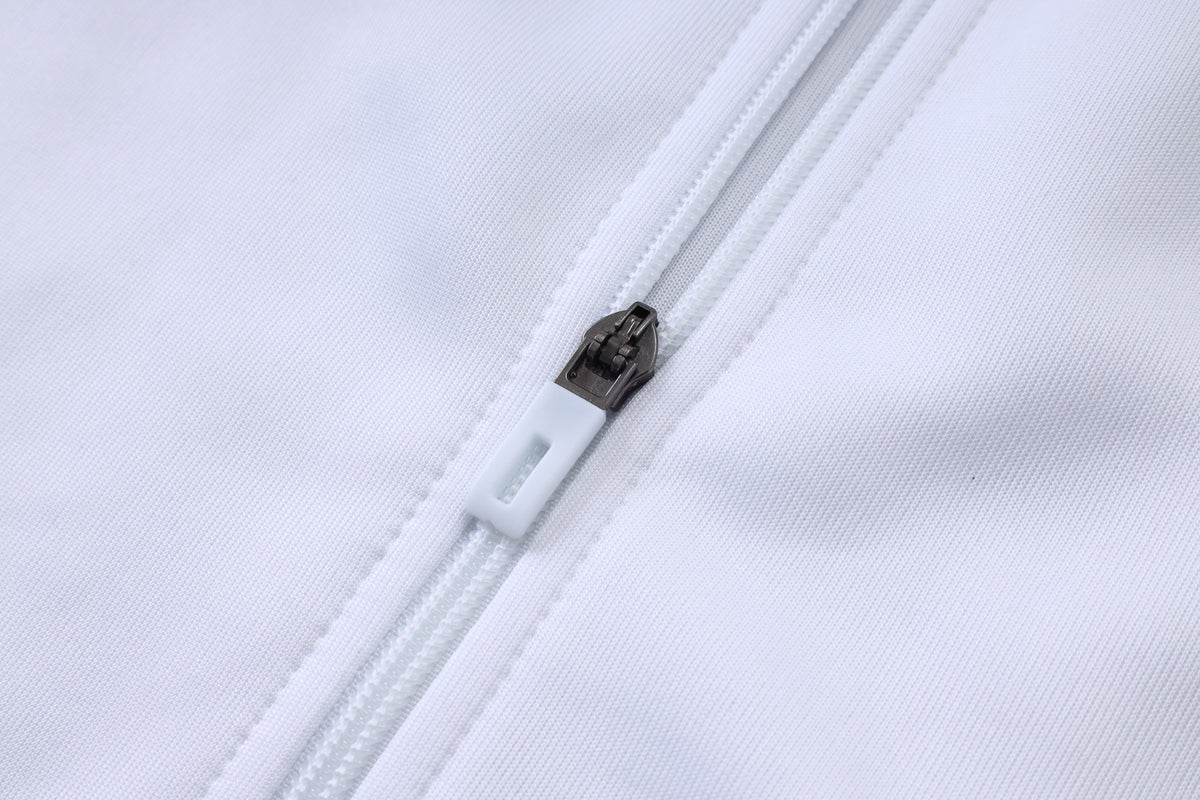 2026-27 Real Madrid White Black Full Zip Training Suit Adults Or Children