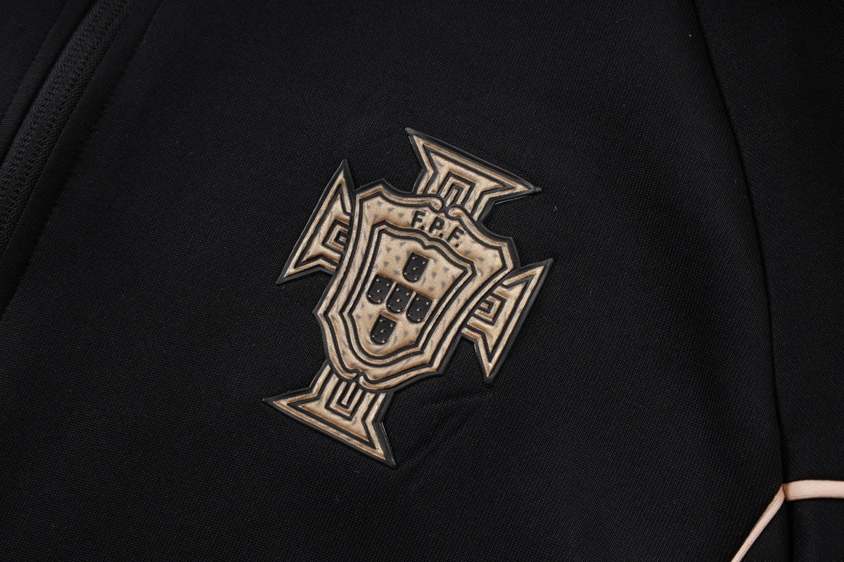 2026 Portugal Black Full Zip Training Suit Adults Or Children