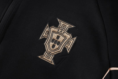 2026 Portugal Black Full Zip Training Suit Adults Or Children