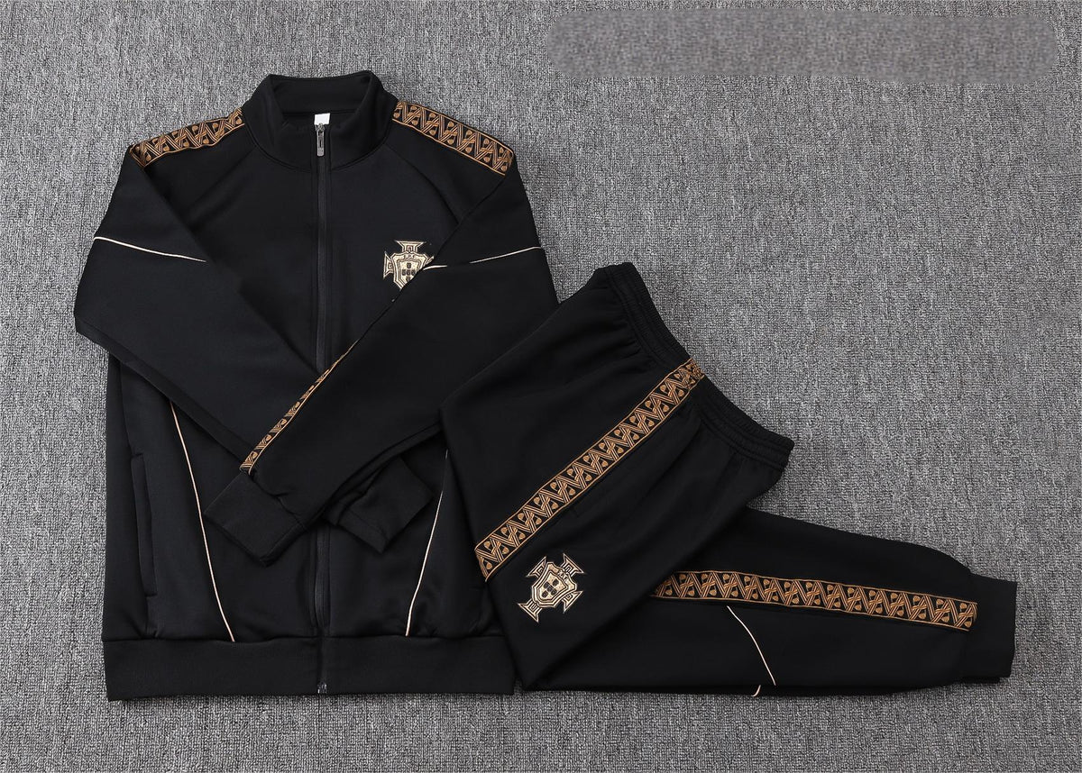 2026 Portugal Black Full Zip Training Suit Adults Or Children
