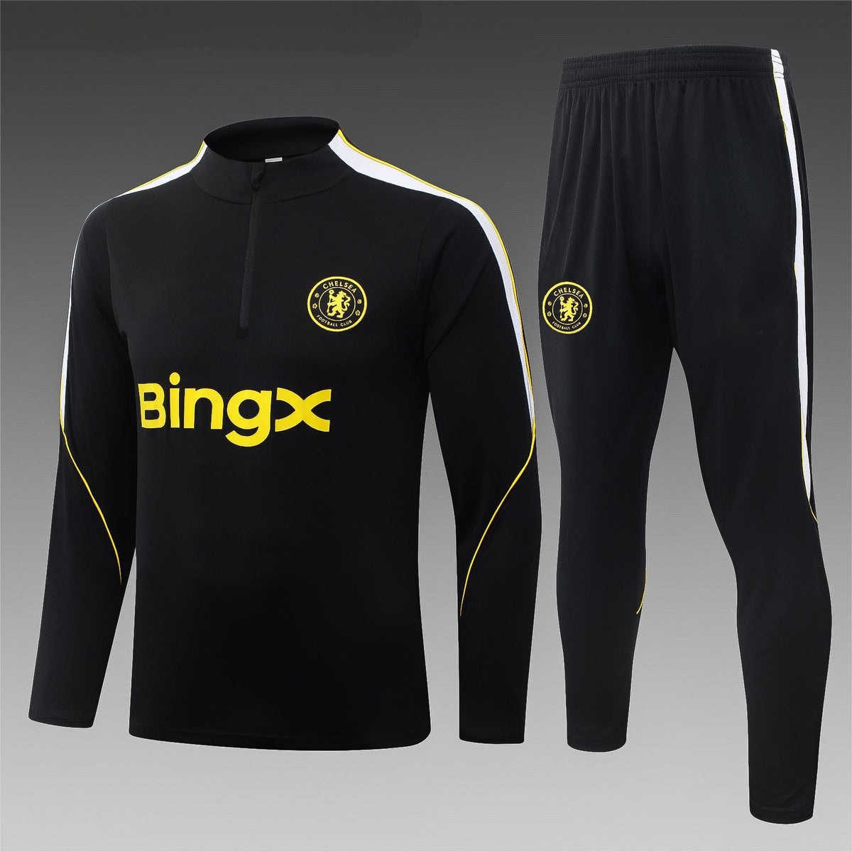 2026-27 Chelsea Black Half Zip Training Suit Adults Or Children