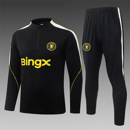 2026-27 Chelsea Black Half Zip Training Suit Adults Or Children