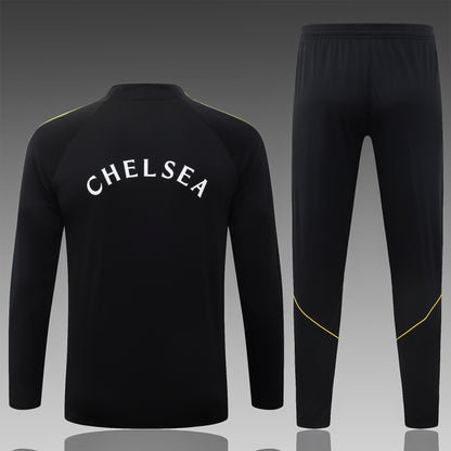 2026-27 Chelsea Black Half Zip Training Suit Adults Or Children