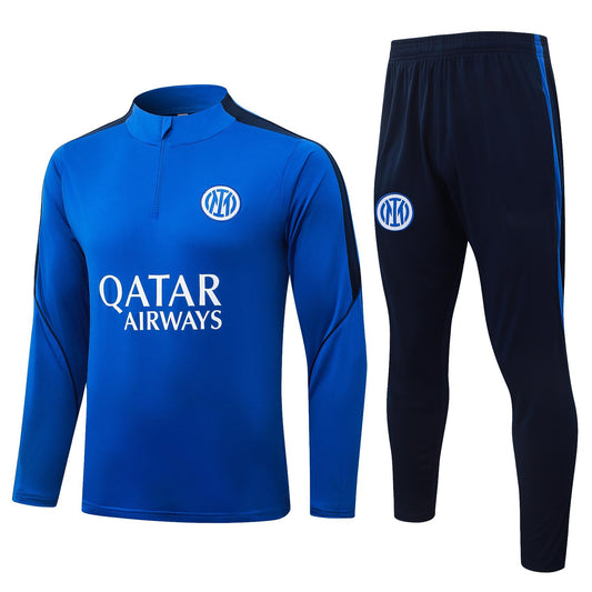 2026-27 Inter Milan Color Blue Half Zip Training Suit Adults Or Children