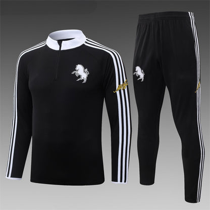 2026-27 Juventus Black Half Zip Training Suit Adults Or Children